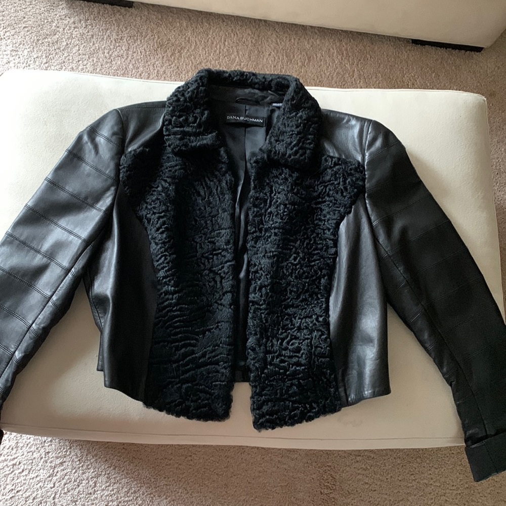 Dana Bachman cropped leather jacket